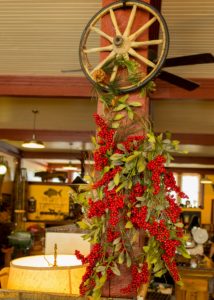 Wagon Wheel Antiques & Gifts Christmas Pole in Calico Rock, Arkansas 