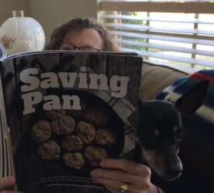 dog and cookbook
