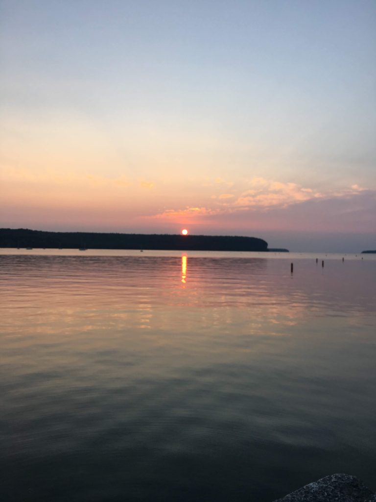 Sunset on Door County Bay