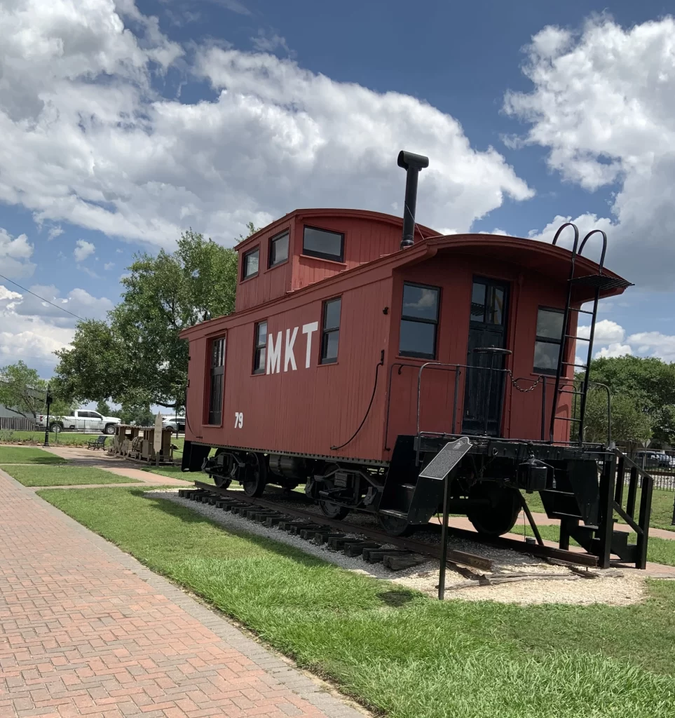Old MKT Train Caboose on Display in Katy TX